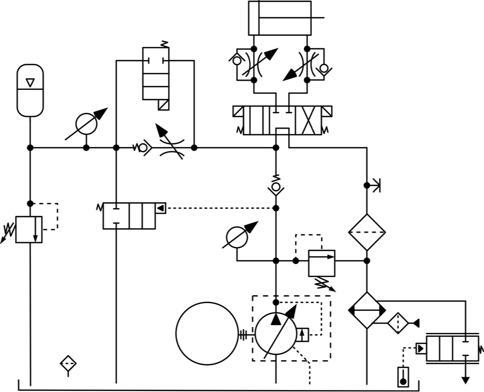 Basic Hydraulic Training Schematic