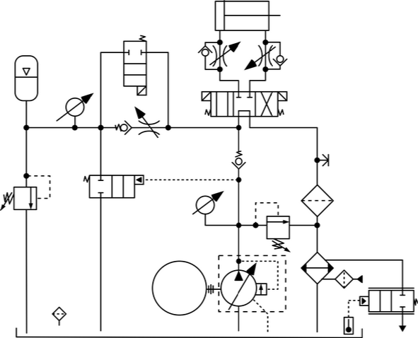 Basic Hydraulic Training Schematic